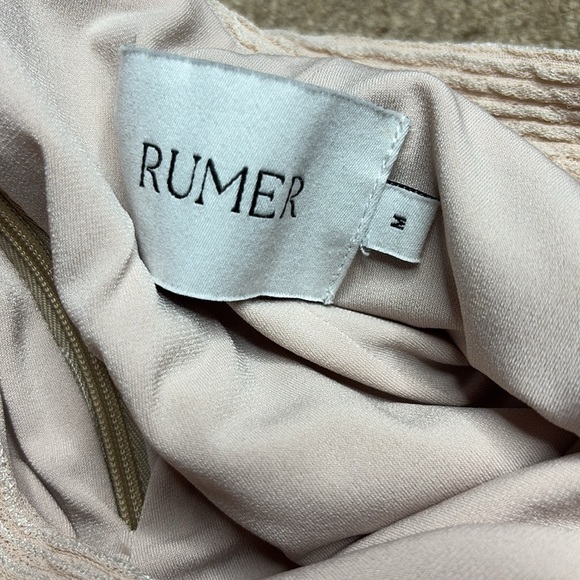 RUMER Beige High Rise Striped Shorts Size Medium - Picture 6 of 10
